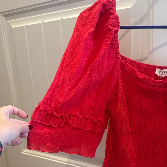 Umgee Red Ruffle Blouse - Picture 5 of 5